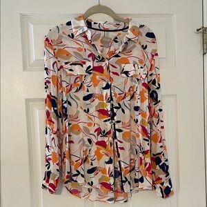 Chico's Multicolor Floral Button-Down Shirt